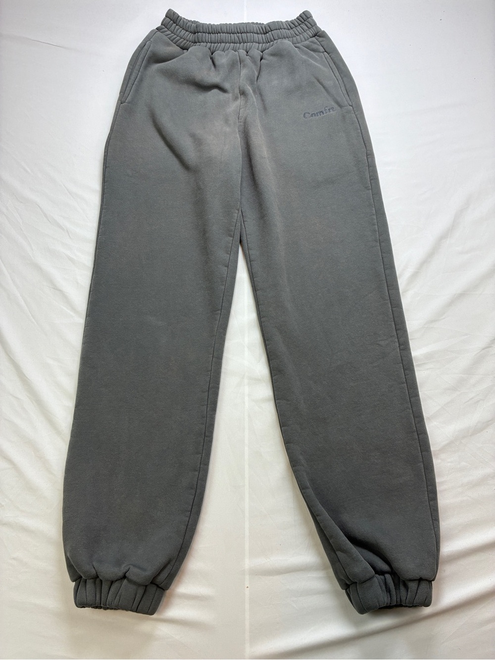 Comfy Gray Elastic Waist Sweatpants